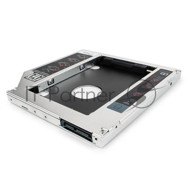 Низкопрофильный адаптер Gembird MF-95-01 для 2.5-дюймового накопителя в отсек 5.25 дюйма, 9,5 мм