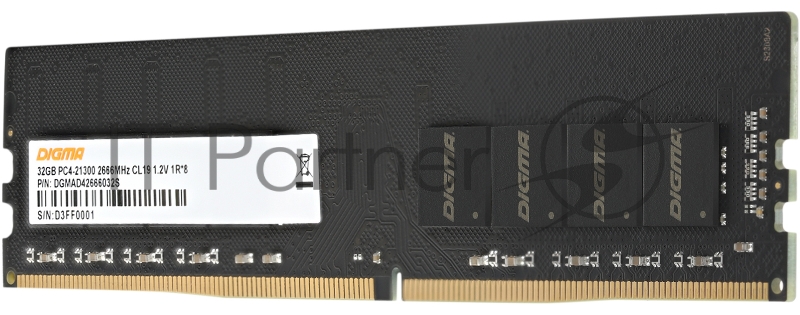 Память DDR4 32Gb 2666MHz Digma DGMAD42666032S RTL PC4-21300 CL19 DIMM 288-pin 1.2В single rank Ret