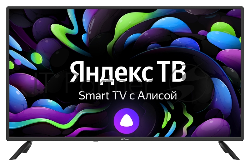 Телевизор LED Digma 40 DM-LED40SBB31 Яндекс.ТВ черный/черный FULL HD 60Hz DVB-T DVB-T2 DVB-C DVB-S DVB-S2 USB WiFi Smart TV