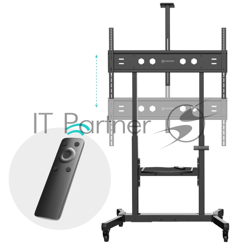 Стойка для телевизора Onkron TS1991 eLift черный 50-100 макс.10кг напольный наклон