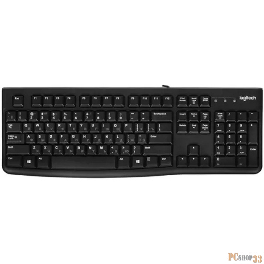 Комплект Logitech Desktop MK120 (920-002561) клавиатура K120 черная, 104 клавиши с защитой от воды Клавиатура K120, мышь M100, цвет черный, USB, RTL