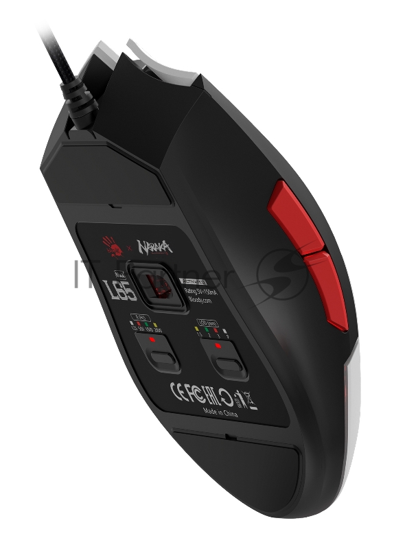 Мышь A4Tech Bloody L65 Max белый/рисунок оптическая (12000dpi) USB (6but)