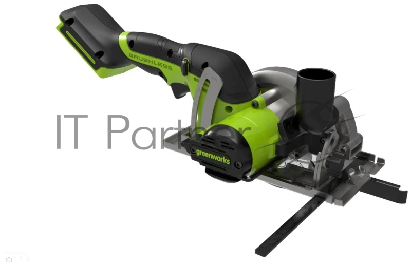 Циркулярная пила аккумуляторная GreenWorks G24MCS 24В, бесщеточная, без АКБ и ЗУ (1501207)