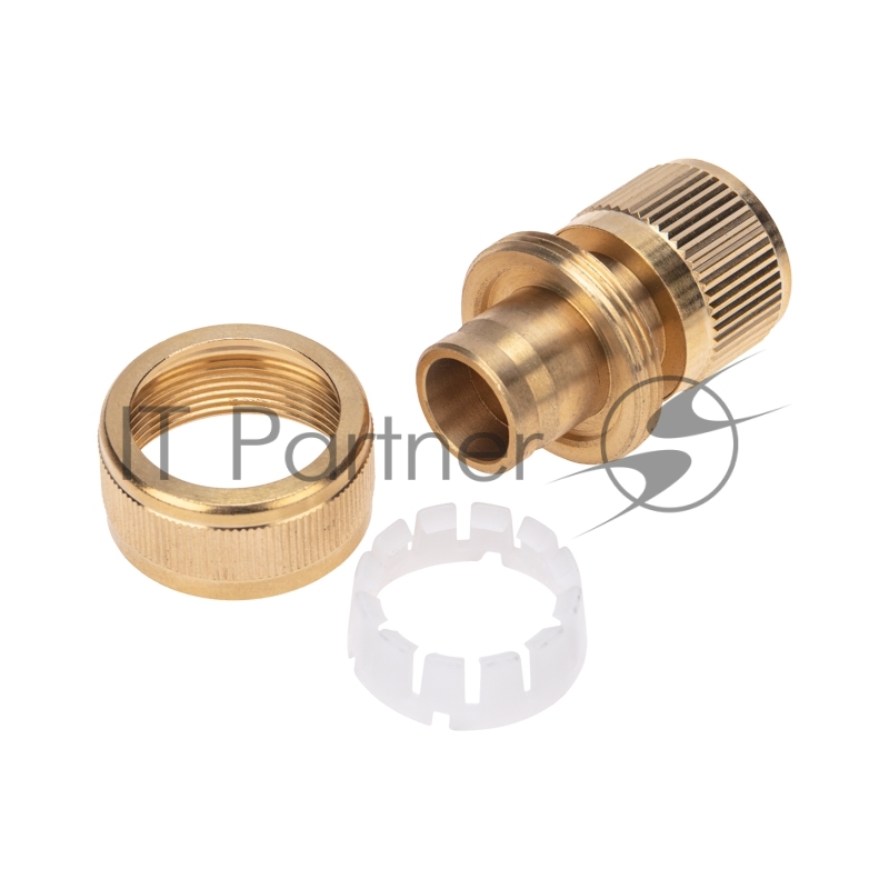 Коннектор латунный, быстросъемный, для шланга 3/4 Четыре Сезона