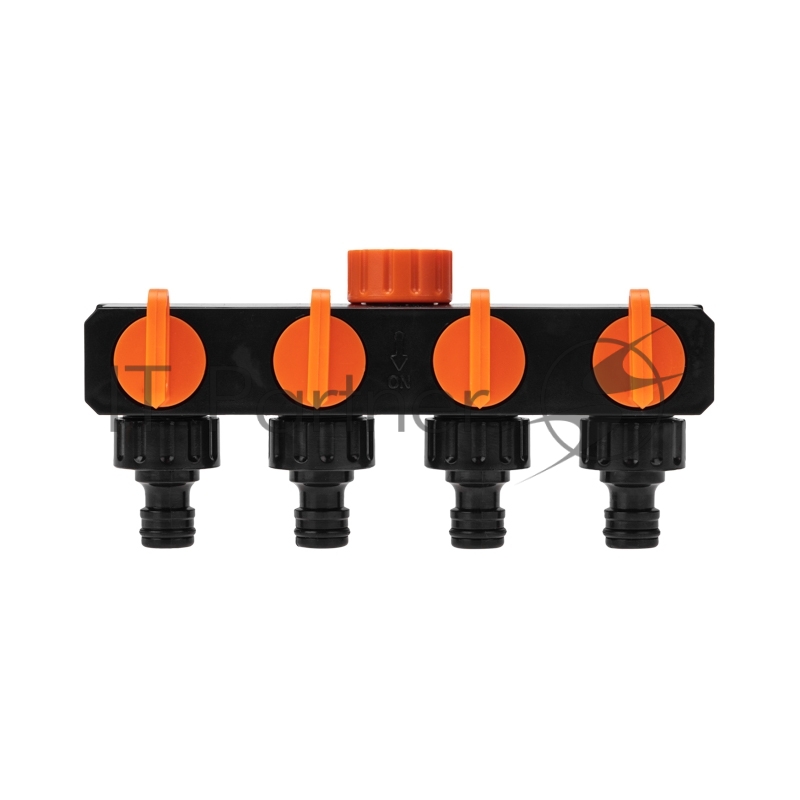 Разветвитель для шланга на 4 канала 1/2, 3/4 Четыре Сезона