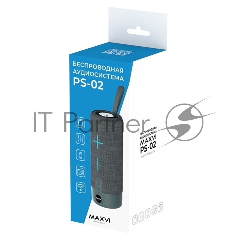 Беспроводная колонка Maxvi PS-02 grey