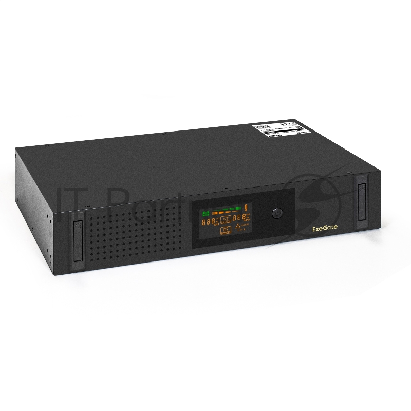 ИБП ExeGate ServerRM UNL-1000.LCD.AVR.2SH.3C13.USB. <1000VA/650W, Color LCD, AVR, 2*Schuko+3*C13, USB, 2U, установка в стойку, Black>