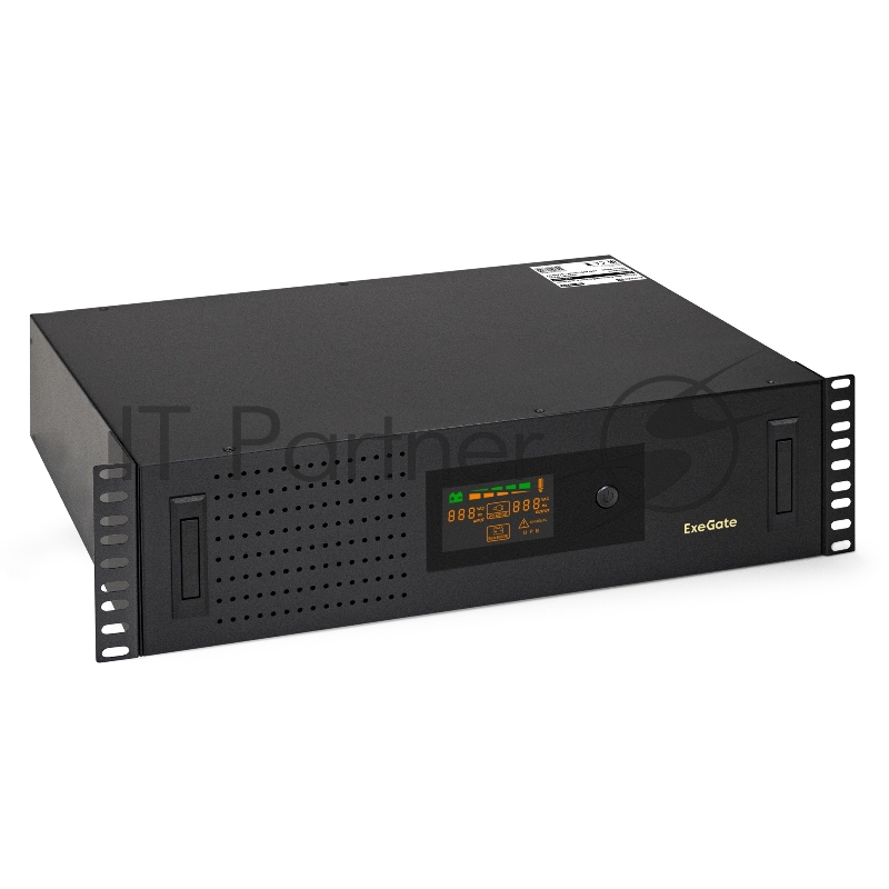 ИБП ExeGate ServerRM UNL-3000.LCD.AVR.2SH.3C13.USB. <3000VA/1800W, Color LCD, AVR, 2*Schuko+3*C13, USB, 3U, установка в стойку, Black>
