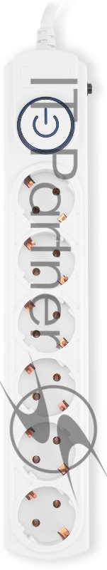 Сетевой фильтр Ippon BK-6-EU-5-10-W 5м (6 розеток) белый (коробка)