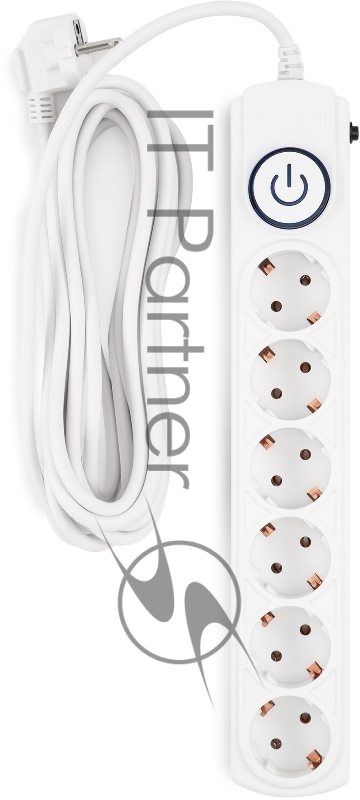 Сетевой фильтр Ippon BK-6-EU-5-10-W 5м (6 розеток) белый (коробка)