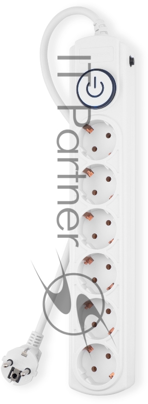 Сетевой фильтр Ippon BK-6-EU-5-10-W 5м (6 розеток) белый (коробка)