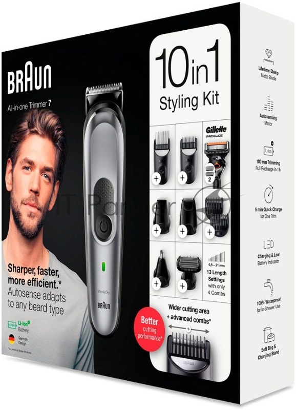 Триммер BRAUN BT7320 + бритва Gillette