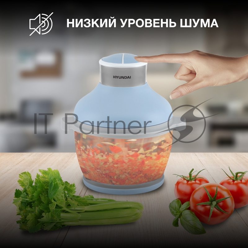 Измельчитель электрический Hyundai HYC-G4208 1.5л. 500Вт мята/серебристый
