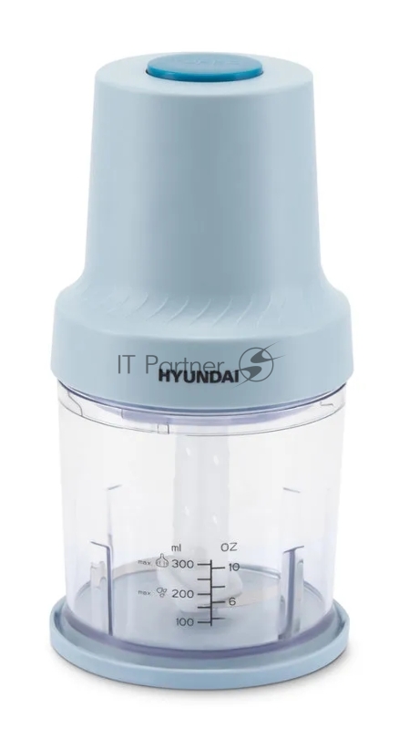 Измельчитель электрический Hyundai HYC-P3138 0.8л. 350Вт голубой/белый
