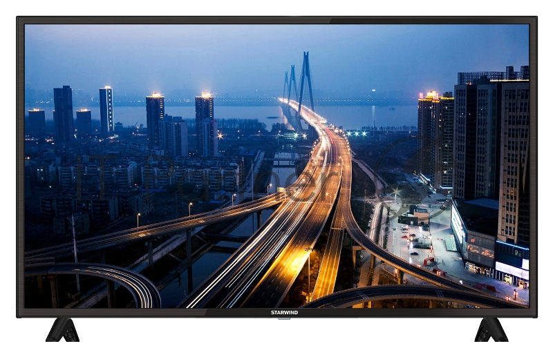 Телевизор LED Starwind 43 SW-LED43UB404 Яндекс.ТВ черный Ultra HD 60Hz DVB-T DVB-T2 DVB-C DVB-S DVB-S2 USB WiFi Smart TV (RUS)