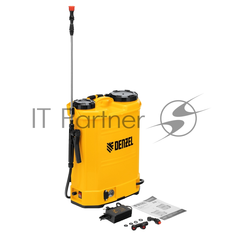 Опрыскиватель ранцевый аккумуляторный D-16LA, 16 л, щелочной акк., 12 В, 8 Ач// Denzel
