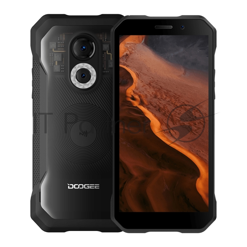 Смартфон Doogee S61 Pro Transparent, 6 720x1440, 4x2.3ГГц + 4x1.8ГГц, 8 Core, 8GB RAM, 128GB, up to 512GB flash, 48 МП + 20 МП/16Mpix, 2 Sim, 2G, 3G, LTE, BT v5.0, Wi-Fi, NFC, GPS, Type-C, 5180mAh, Android 12, 266 г, 167,4 ммx81.4 ммx14,6 мм