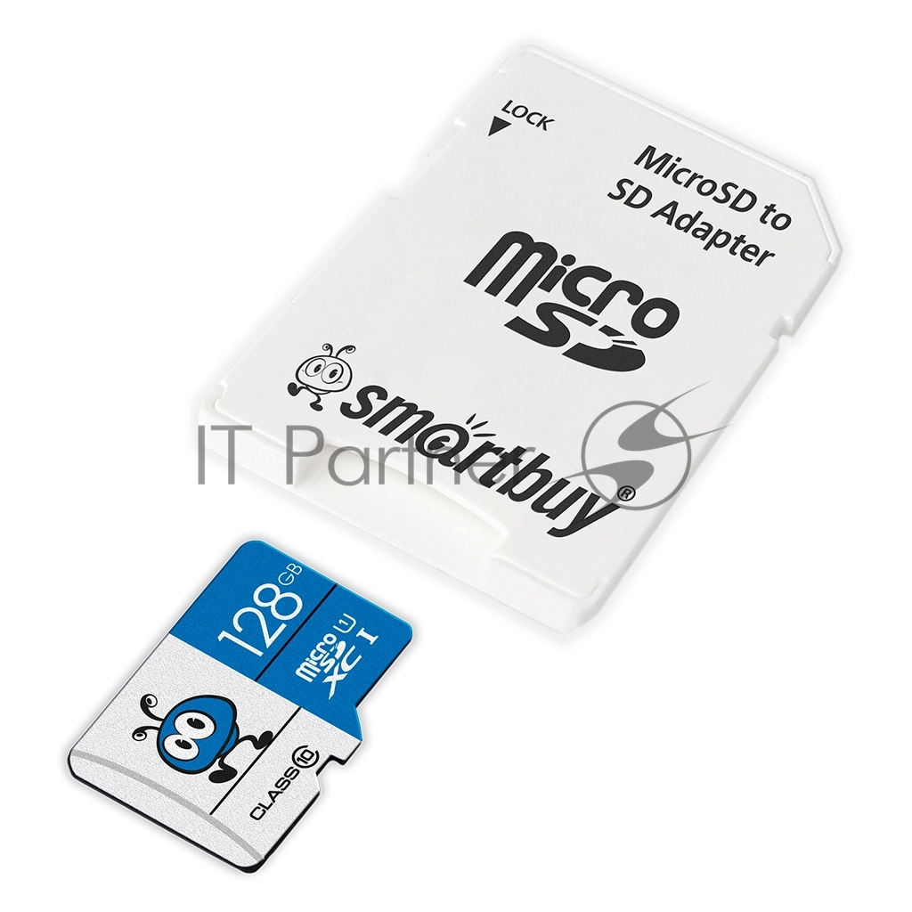 Карта памяти SMARTBUY MicroSDXC 128GB Class10 UHS-I U1 + адаптер