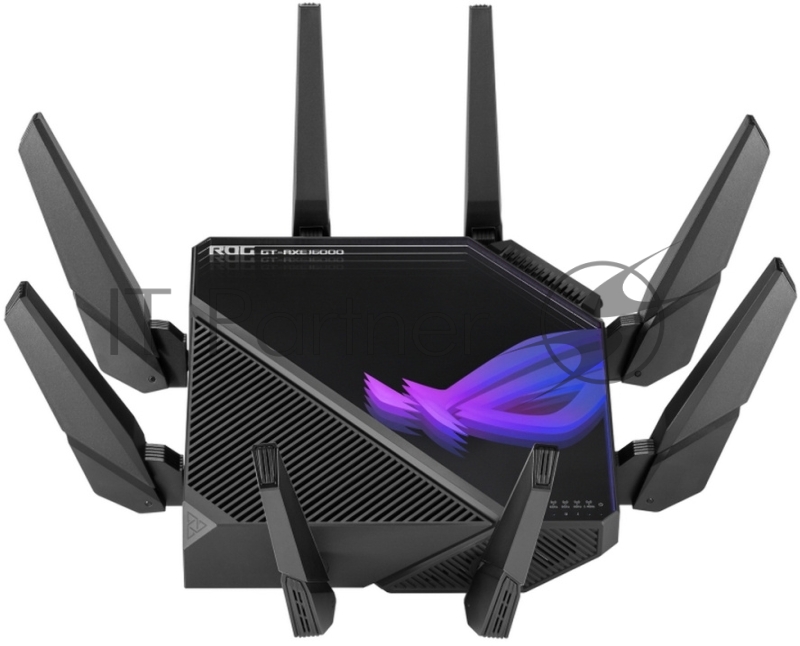 Роутер ASUS ROG GT-AXE16000 802.11 a/b/g/n/ac/ax до 1148 + 4804Мбит/c, 2,4 + 5 гГц, 8 антенн, USB, GBT LAN 90IG06W0-MU2A10