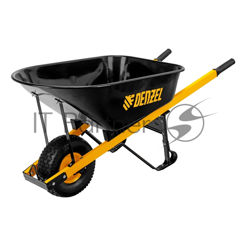 Тачка строительная, усиленная, объем 140 л, 230 кг, колесо 15х6.00-6// Denzel