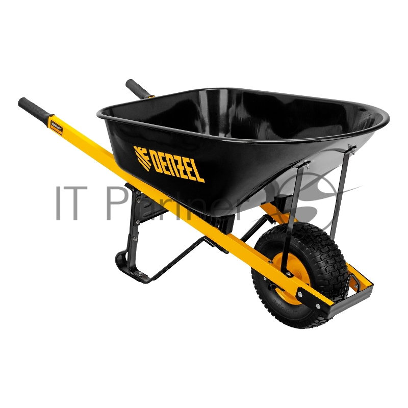 Тачка строительная, усиленная, объем 140 л, 230 кг, колесо 15х6.00-6// Denzel