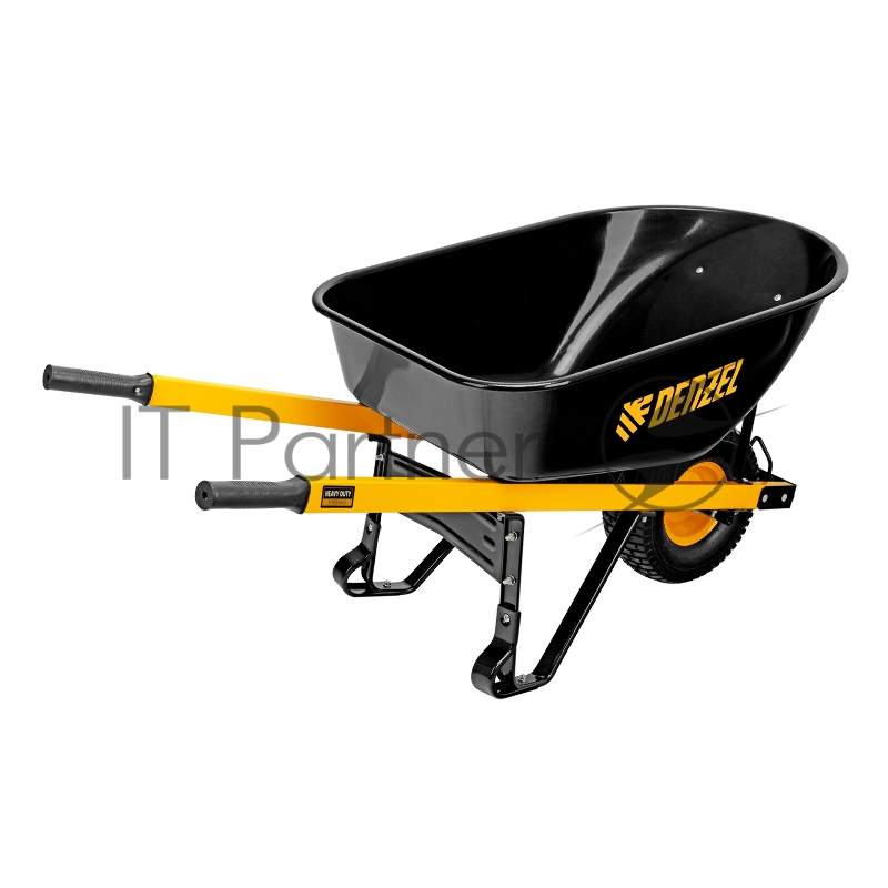 Тачка строительная, усиленная, объем 140 л, 230 кг, колесо 15х6.00-6// Denzel