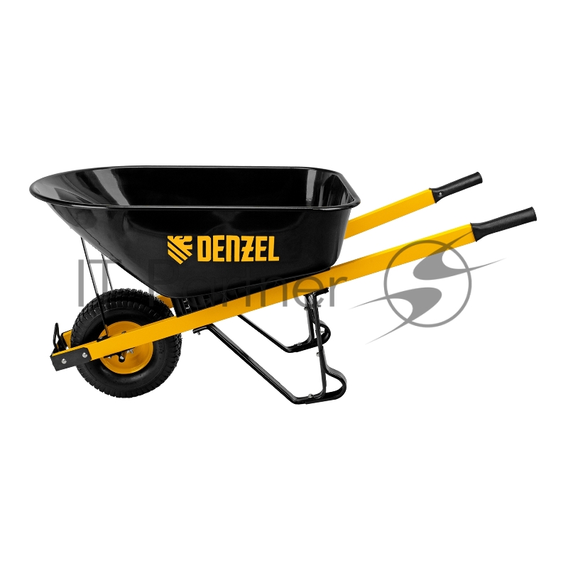 Тачка строительная, усиленная, объем 140 л, 230 кг, колесо 15х6.00-6// Denzel