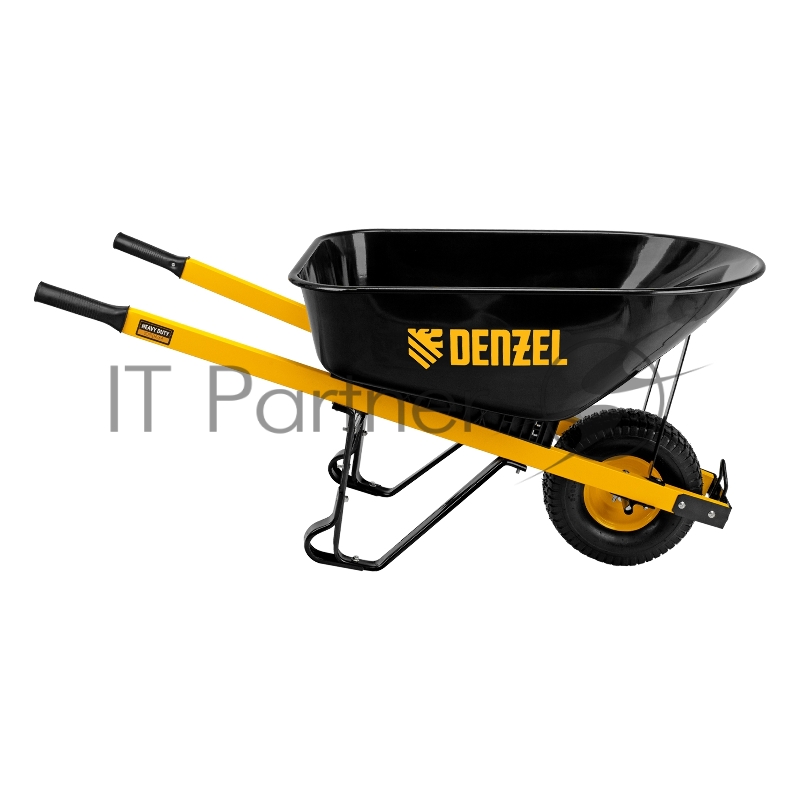 Тачка строительная, усиленная, объем 140 л, 230 кг, колесо 15х6.00-6// Denzel