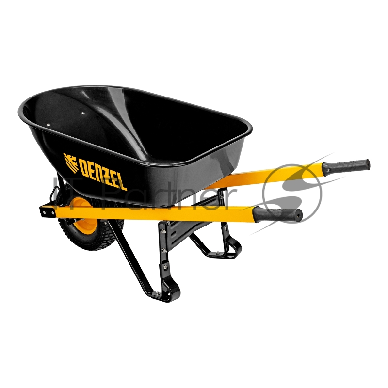 Тачка строительная, усиленная, объем 140 л, 230 кг, колесо 15х6.00-6// Denzel