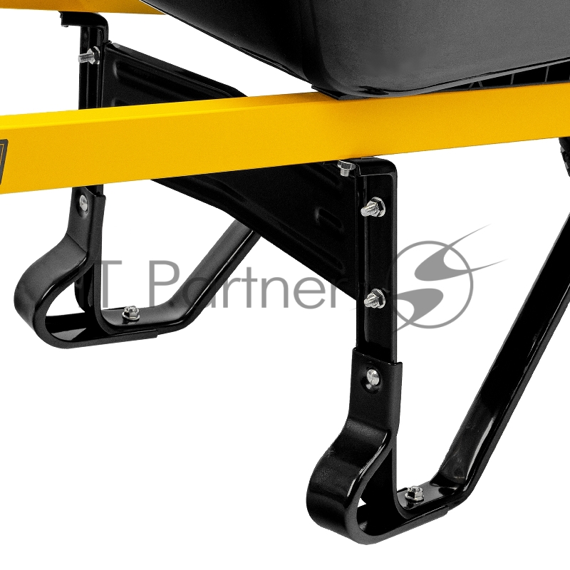 Тачка строительная, усиленная, объем 140 л, 230 кг, колесо 15х6.00-6// Denzel