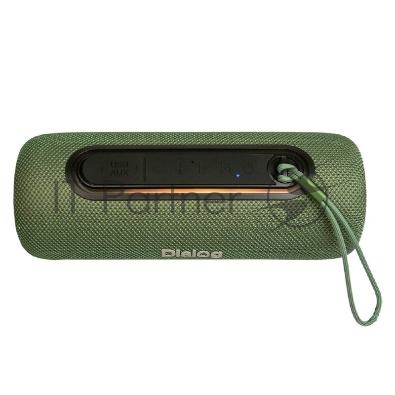 Акуст. колонка-труба Dialog Progressive AP-11 GREEN - 1.0, 12W RMS, Bluetooth, FM+USB reader