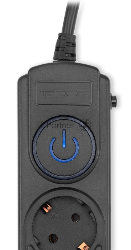 Сетевой фильтр Ippon BK-6-EU-1.8-16-B 1.8м (6 розеток) черный (коробка)