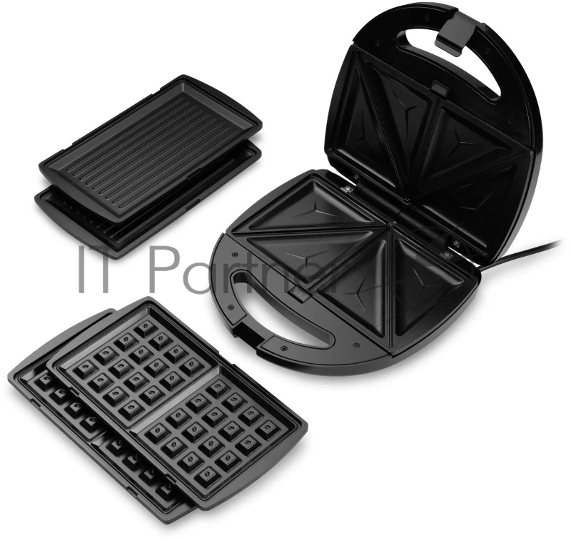 Сэндвичница Starwind SSW2346 750Вт черный/серебристый