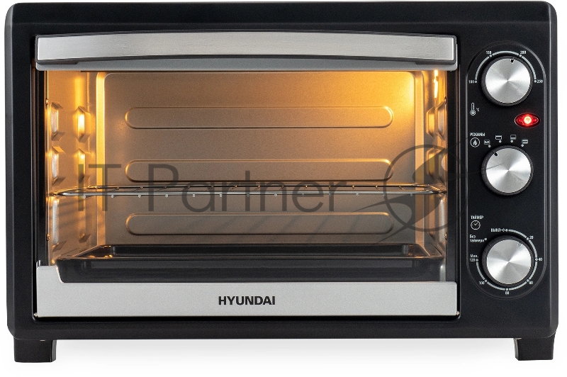 Мини-печь Hyundai MIO-HY073 26л. 1500Вт серебристый/черный