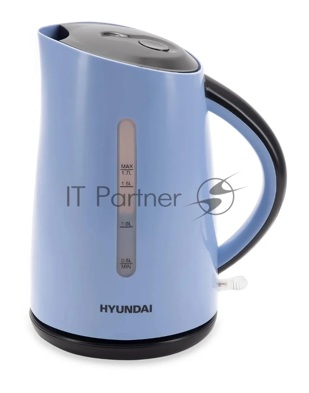 Чайник электрический Hyundai HYK-P2028 1.7л. 2200Вт голубой/серый (корпус: пластик)