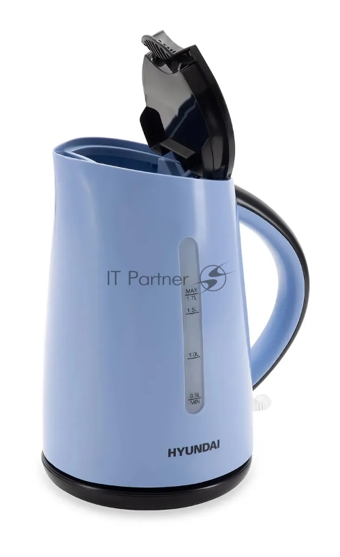 Чайник электрический Hyundai HYK-P2028 1.7л. 2200Вт голубой/серый (корпус: пластик)