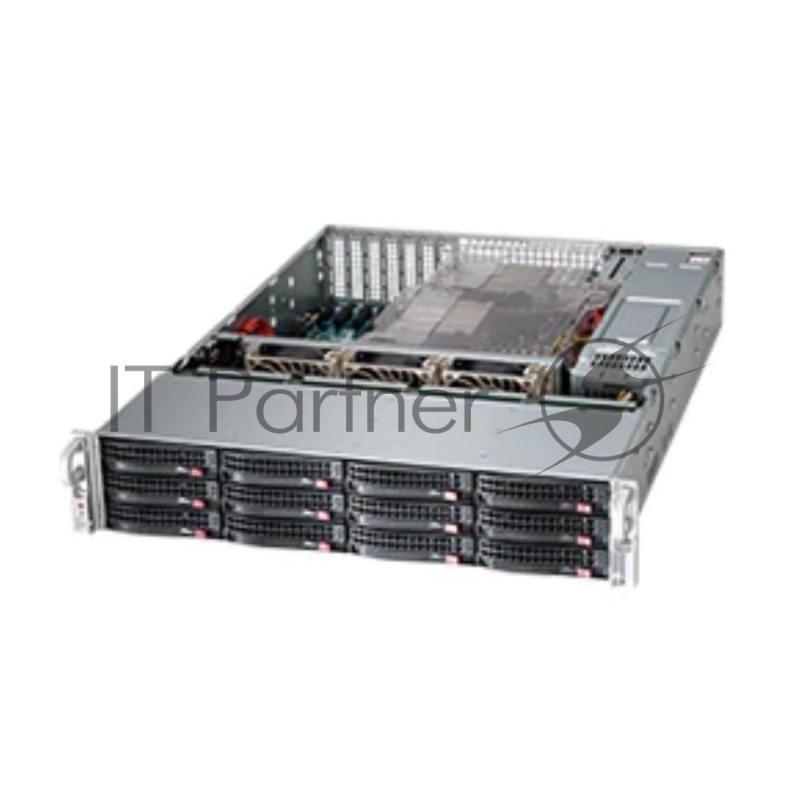 Корпус SuperMicro CSE-826BAC12-R1K23LPB 2U, 2x1200W, 12x3.5 bay SAS3/SATA/NVMe4 7xLP, RM