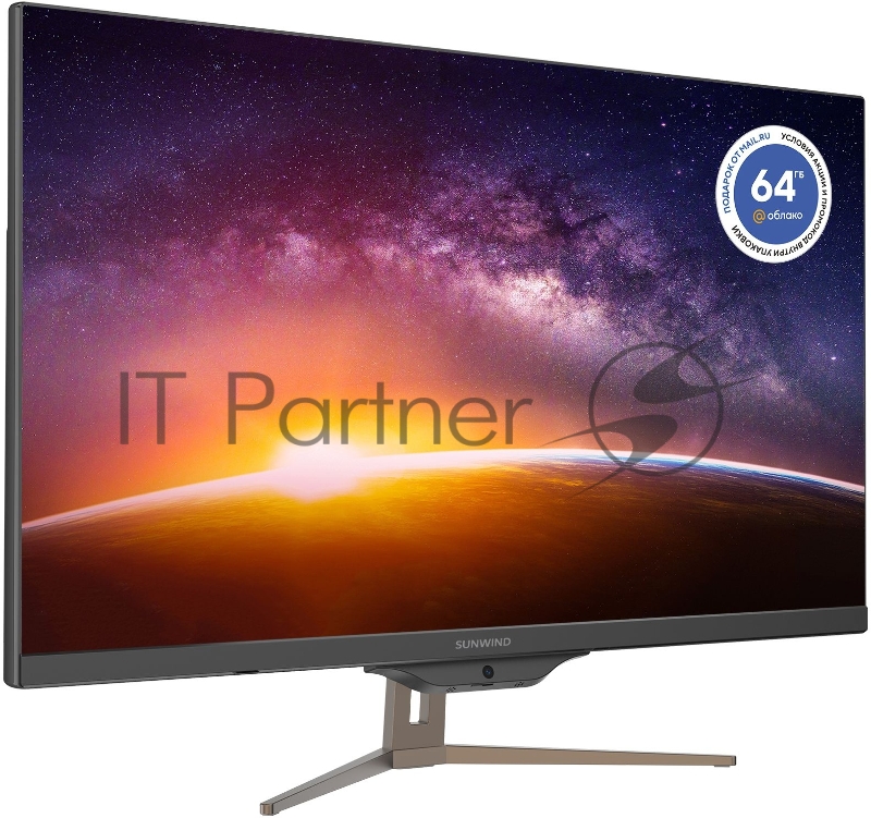 Моноблок SunWind Ultra AiO 27i 27 Full HD i7 10610U (1.8) 16Gb SSD512Gb UHDG Windows 11 Professional WiFi BT 90W клавиатура мышь Cam черный 1920x1080