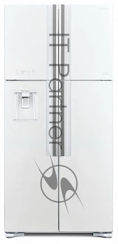 Холодильник Hitachi R-W660PUC7 GPW 2-хкамерн. белое стекло (двухкамерный)