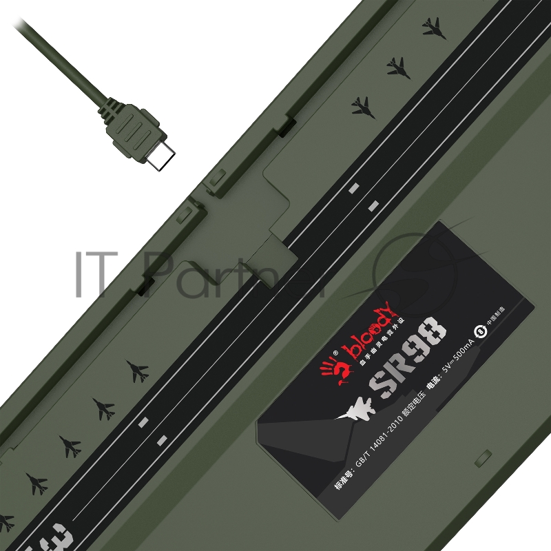 Клавиатура A4Tech Bloody S98 Aviator механическая зеленый USB for gamer LED (S98 AVIATOR)