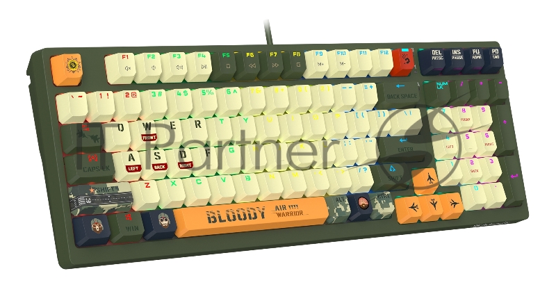 Клавиатура A4Tech Bloody S98 Aviator механическая зеленый USB for gamer LED (S98 AVIATOR)