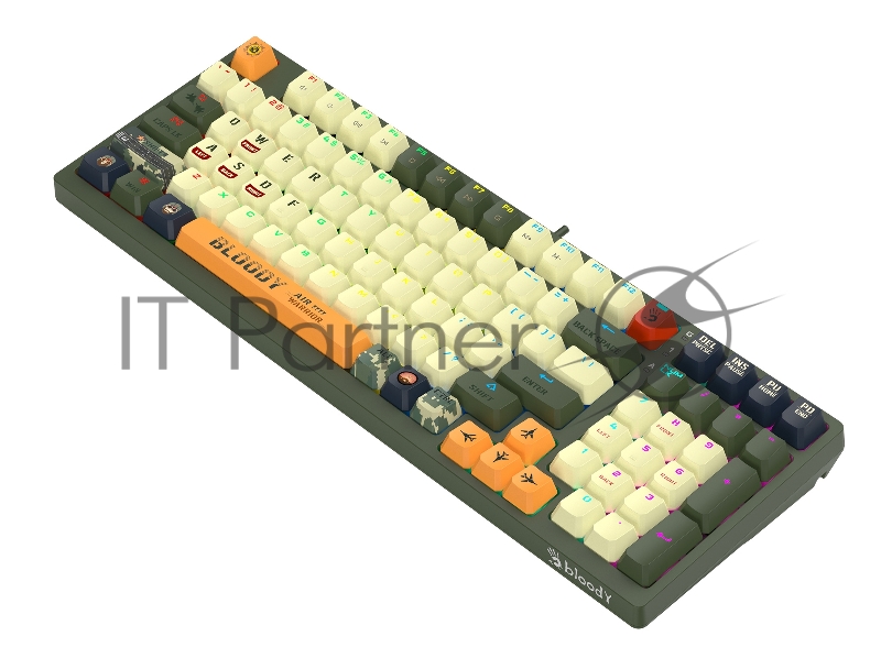 Клавиатура A4Tech Bloody S98 Aviator механическая зеленый USB for gamer LED (S98 AVIATOR)