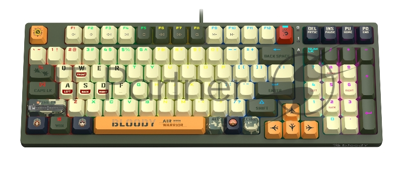 Клавиатура A4Tech Bloody S98 Aviator механическая зеленый USB for gamer LED (S98 AVIATOR)