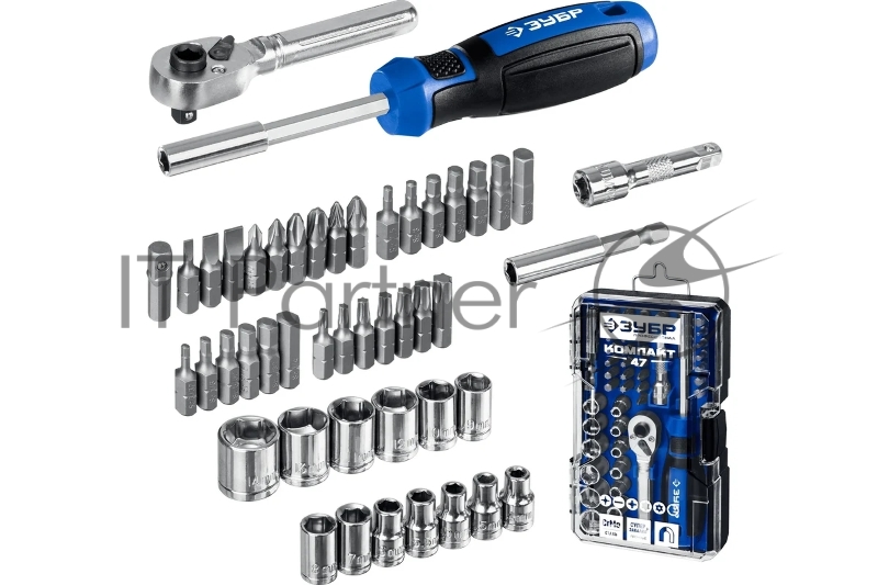 Компакт-47 набор: отвертка-битодержатель с насадками 47 шт ЗУБР