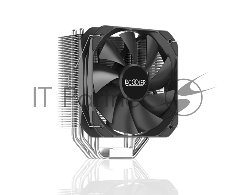 Кулер PCCooler Paladin 400 S115X/1200/1700/AM4 (20 шт/кор, TDP 200W, 130mm PWM FAN, 4 тепловые трубки 6мм, 800-1600RPM, 18-28,6dBa)