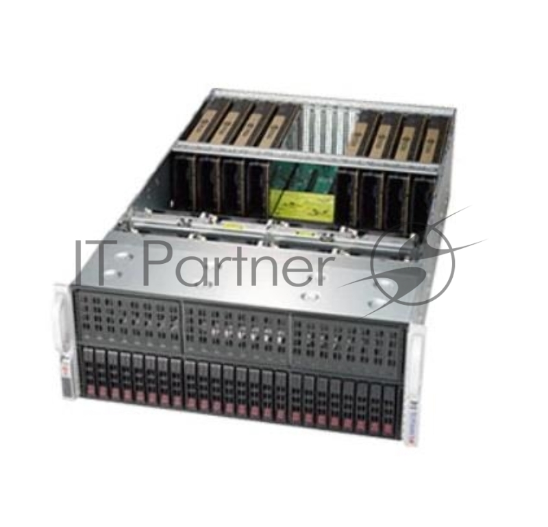 Корпус компьютерный SuperMicro Barebone 4U/Dual Socket P LGA 3647/24 DIMMs up to 6TB/8 PCI-E 3.0 x16 slots/Up to 24 Hot-swap 2.5/2x 10GBase-T LAN ports/2000W (2+2) Redundant