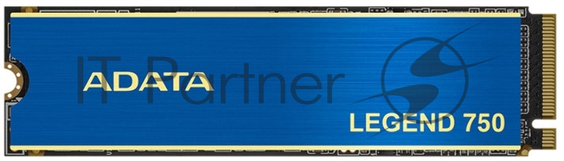Твердотельный накопитель ADATA SSD LEGEND 750, 1000GB, M.2(22x80mm), NVMe, PCIe 3.0 x4, 3D TLC, R/W 3500/3000MB/s, IOPs 480 000/260 000, TBW 600, DWPD 0.33, with Heat Spreader (5 лет)