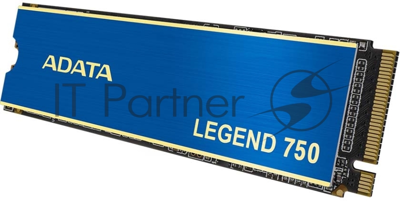 Твердотельный накопитель ADATA SSD LEGEND 750, 500GB, M.2(22x80mm), NVMe, PCIe 3.0 x4, 3D TLC, R/W 3350/2450MB/s, IOPs 370 000/190 000, TBW 300, DWPD 0.33, with Heat Spreader (5 лет)