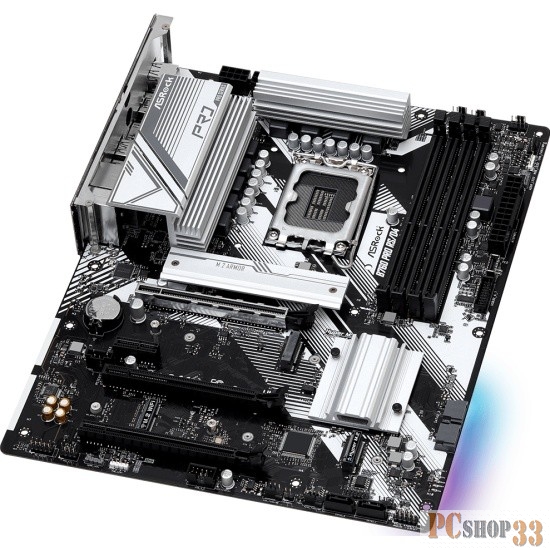 Материнская плата ASROCK B760 PRO RS/D4, LGA1700, B760, 4*DDR4, HDMI+DP, 4xSATA3 6.0 (RAID), M.2 Socket, 4xUSB 3.2, 2xUSB2.0, Type-C, ATX 90-MXBKS0-A0UAYZ
