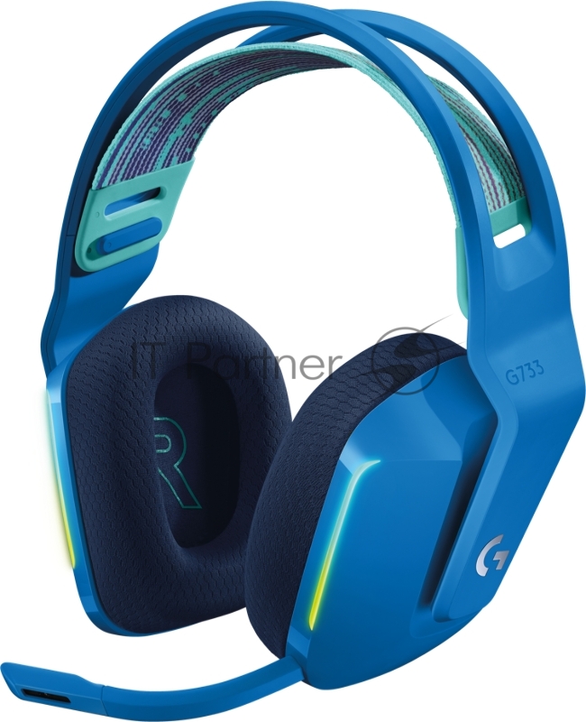 Гарнитура беспроводная игровая Logitech G733 LIGHTSPEED Wireless RGB Gaming Headset - BLUE - 2.4GHZ - N/A - EMEA (M/N: A00125 / A-00080)